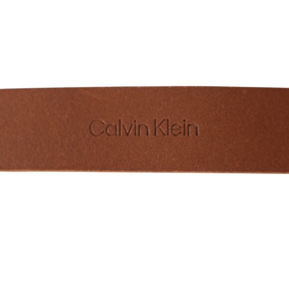 Calvin Klein Tan Genuine Leather Men’s Belt – Large (38/40) - Silver Buckle-NWT - Picture 4 of 4